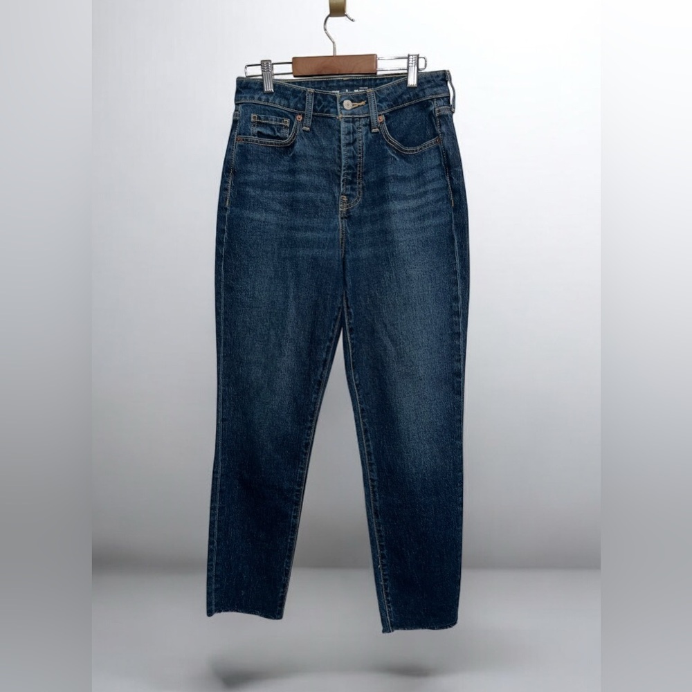 Old Navy Women’s High Rise OG Straight Denim Jeans Raw Hem Size 2 Tall